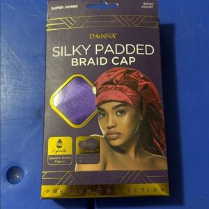 Donna Silky Padded Braid Cap - Purple New